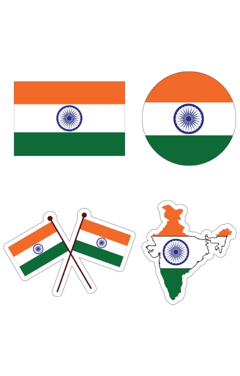National Flag Dome Sticker | Size 3 Inches, Pack of 1